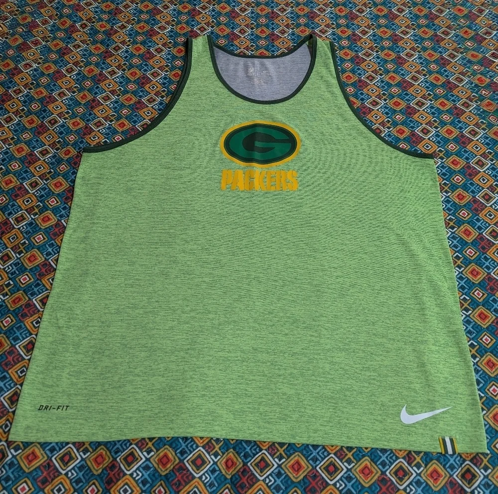Nike Dri-Fit Green Bay Packer Tank Top Size XXL - Picture 2 of 4